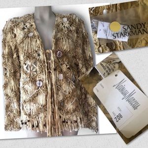 Neiman Marcus Jackets & Coats - SANDY STARKMAN RAG-COAT STONE SHELL LINEN JACKET L Neiman Marcus Jackets & Coats - SANDY STARKMAN RAG-COAT STONE SHELL LINEN JACKET L